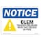 Signmission OSHA Notice, 5" Height, NOTICE Oleum Transfer Pressure Sign With Symbol, 7" X 5", Landscape OS-NS-D-57-L-16286 - alternate 1